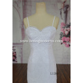 High quality new lace embroidery decorative backless mermaid bride wedding dress